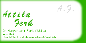 attila ferk business card